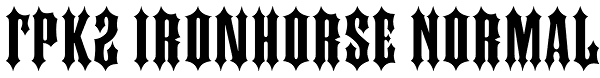 GRK2 Ironhorse Normal Font