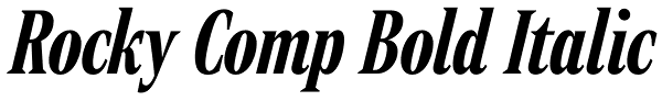 Rocky Comp Bold Italic Font