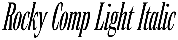 Rocky Comp Light Italic Font