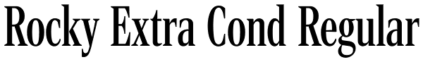 Rocky Extra Cond Regular Font