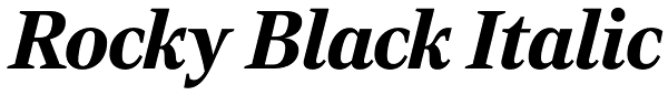 Rocky Black Italic Font