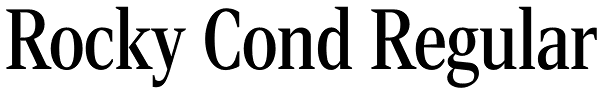 Rocky Cond Regular Font