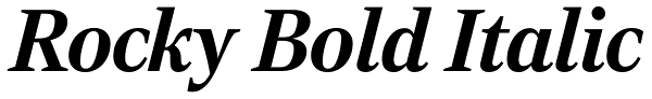 Rocky Bold Italic Font