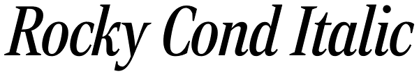 Rocky Cond Italic Font