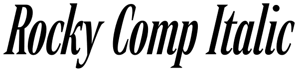 Rocky Comp Italic Font