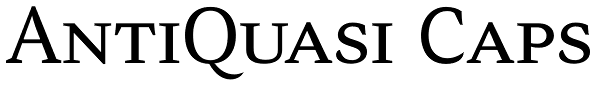 AntiQuasi Caps Font