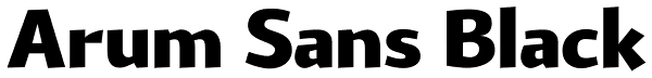 Arum Sans Black Font