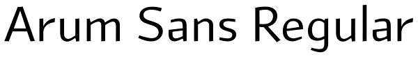 Arum Sans Regular Font