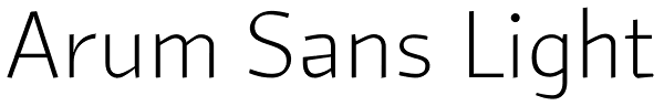 Arum Sans Light Font