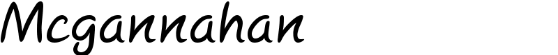 Mcgannahan Font