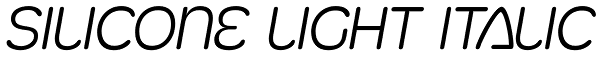 Silicone Light Italic Font