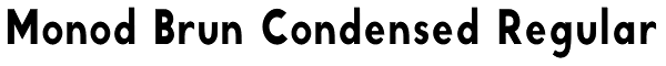 Monod Brun Condensed Regular Font