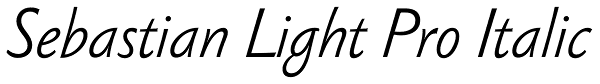 Sebastian Light Pro Italic Font