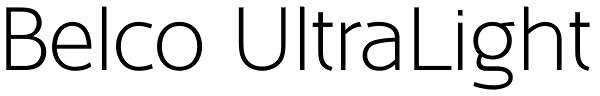 Belco UltraLight Font