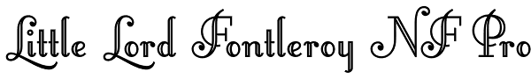 Little Lord Fontleroy NF Pro Font