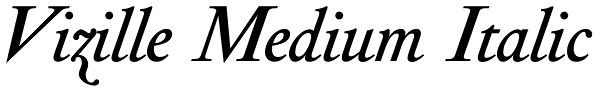 Vizille Medium Italic Font