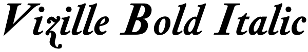 Vizille Bold Italic Font
