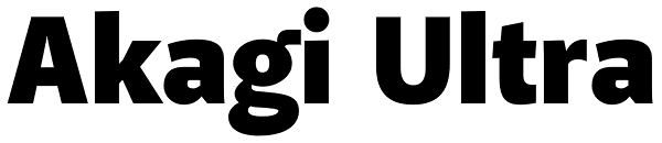 Akagi Ultra Font