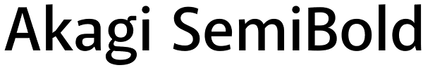 Akagi SemiBold Font