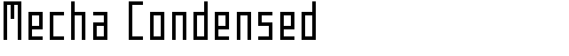 Mecha Condensed Font