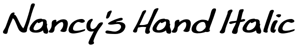 Nancy's Hand Italic Font