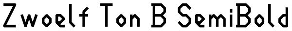 Zwoelf Ton B SemiBold Font