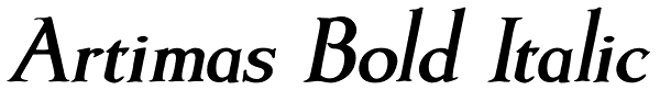 Artimas Bold Italic Font