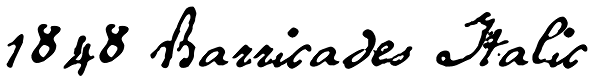 1848 Barricades Italic Font