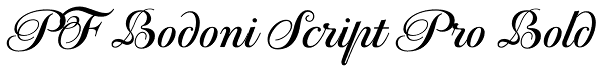 PF Bodoni Script Pro Bold Font