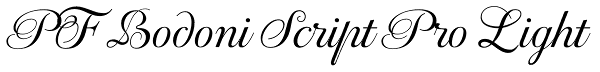 PF Bodoni Script Pro Light Font