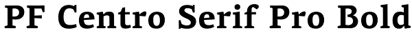 PF Centro Serif Pro Bold Font