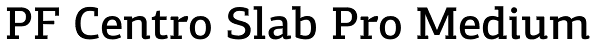 PF Centro Slab Pro Medium Font