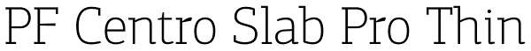 PF Centro Slab Pro Thin Font