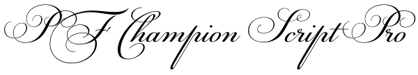 PF Champion Script Pro Font