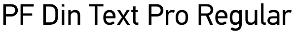 PF Din Text Pro Regular Font