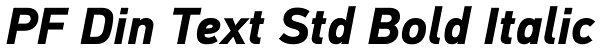 PF Din Text Std Bold Italic Font