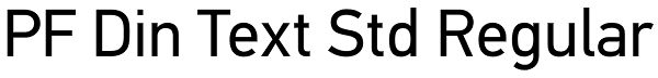 PF Din Text Std Regular Font