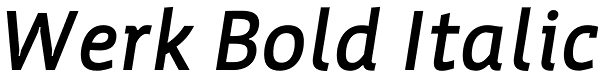 Werk Bold Italic Font