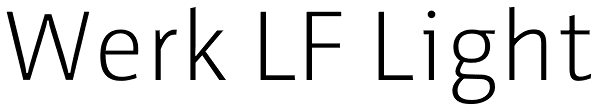 Werk LF Light Font