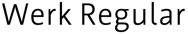 Werk Regular Font