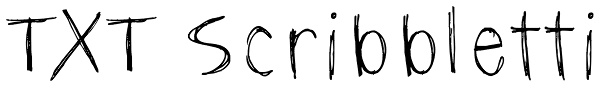 TXT Scribbletti Font