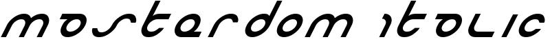 Masterdom Italic Font