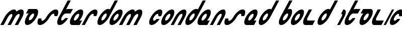 Masterdom Condensed Bold Italic Font