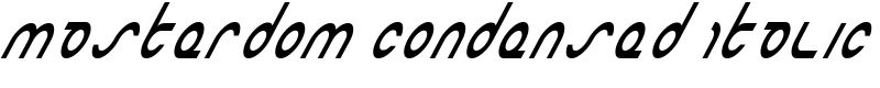 Masterdom Condensed Italic Font