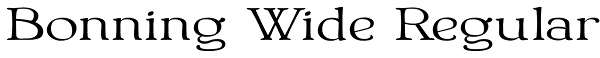 Bonning Wide Regular Font