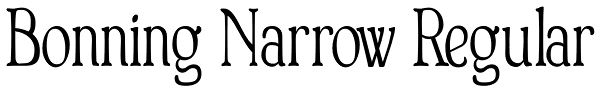 Bonning Narrow Regular Font