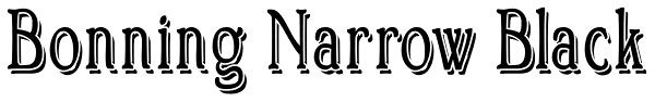 Bonning Narrow Black Font