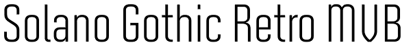 Solano Gothic Retro MVB Font