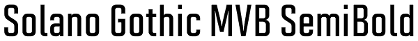 Solano Gothic MVB SemiBold Font