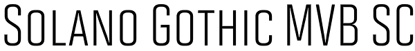 Solano Gothic MVB SC Font